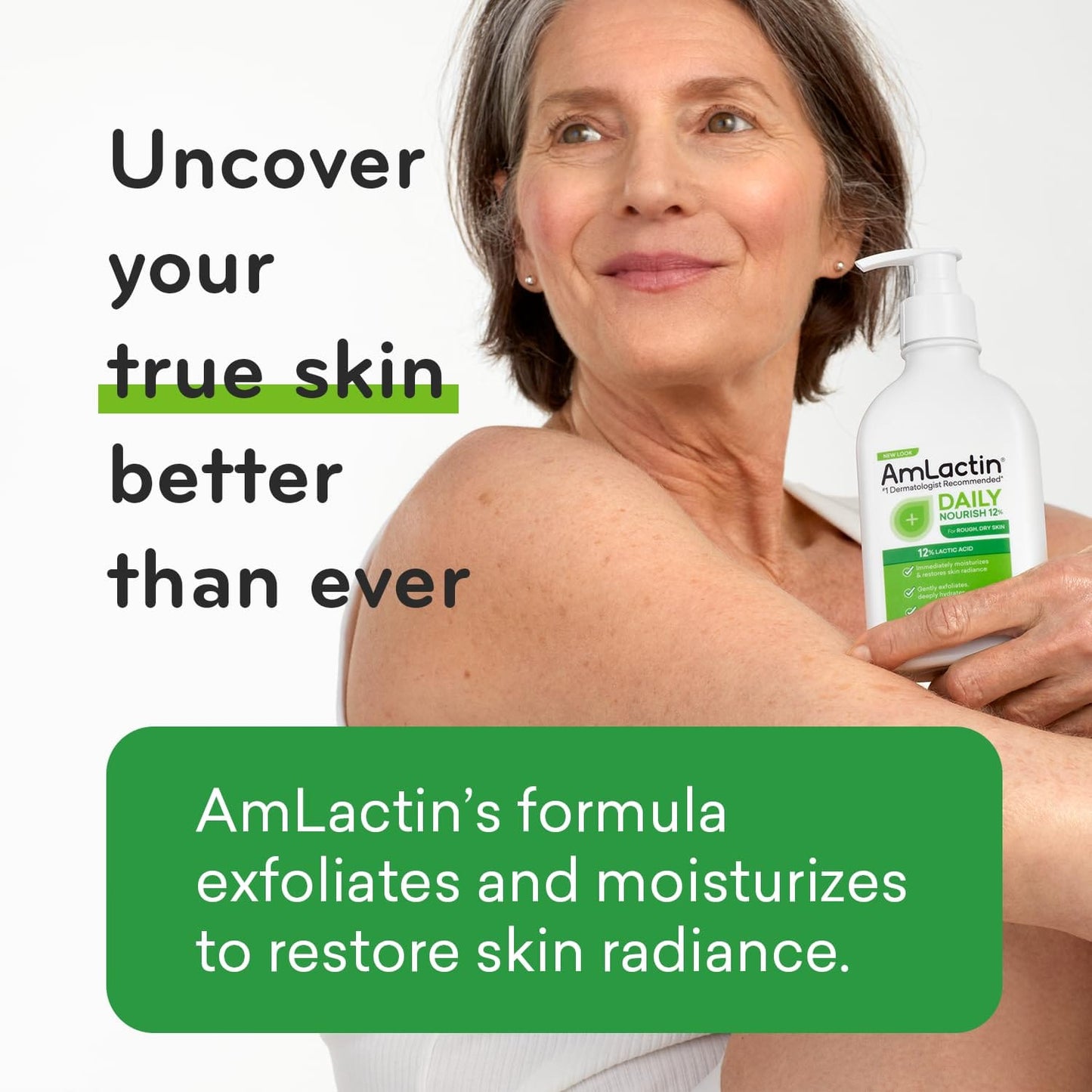 AmLactin Daily Nourish 12% – 7.9 oz Body Lotion with 12% Lactic Acid – Exfoliator and Moisturizer